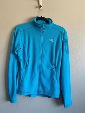 Arc'teryx Women's Delta LT Lightweight Fleece Midlayer Blue Full Zip Jacket Sz M